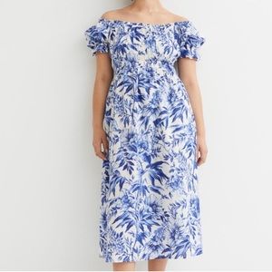 NWT H&M Floral Off the Shoulder Maxi Dress